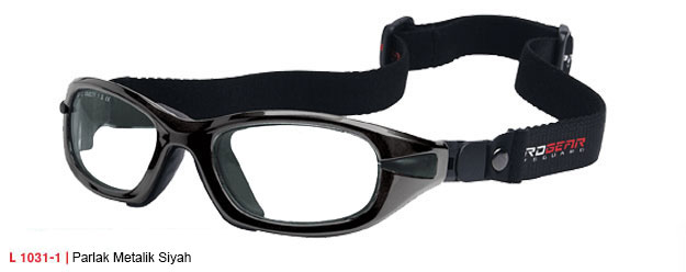 Spor gözlüğü progear eyeguard, parlak siyah yetişkinler için sporcu Gözlüğü